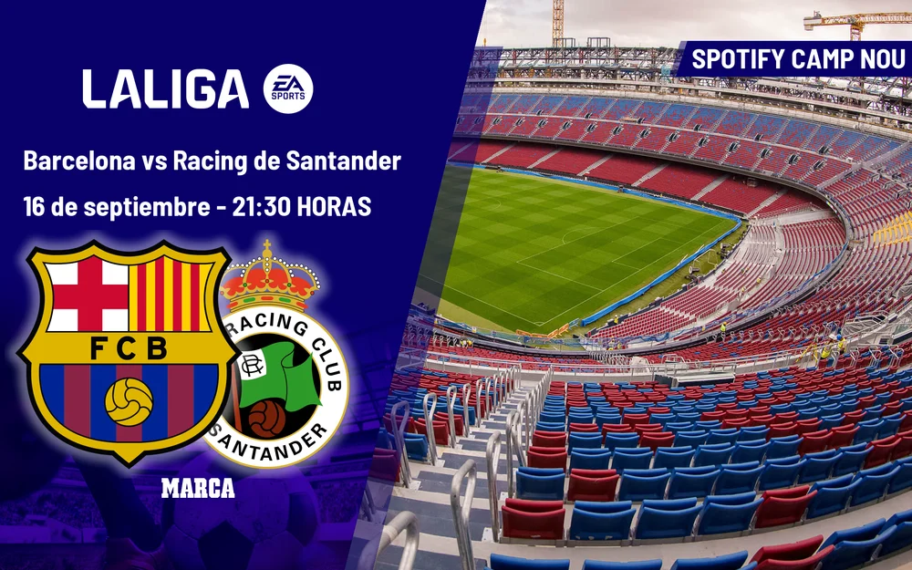 Barcelona y Racing de Santander abren la jornada 6 de LaLiga EA Sports