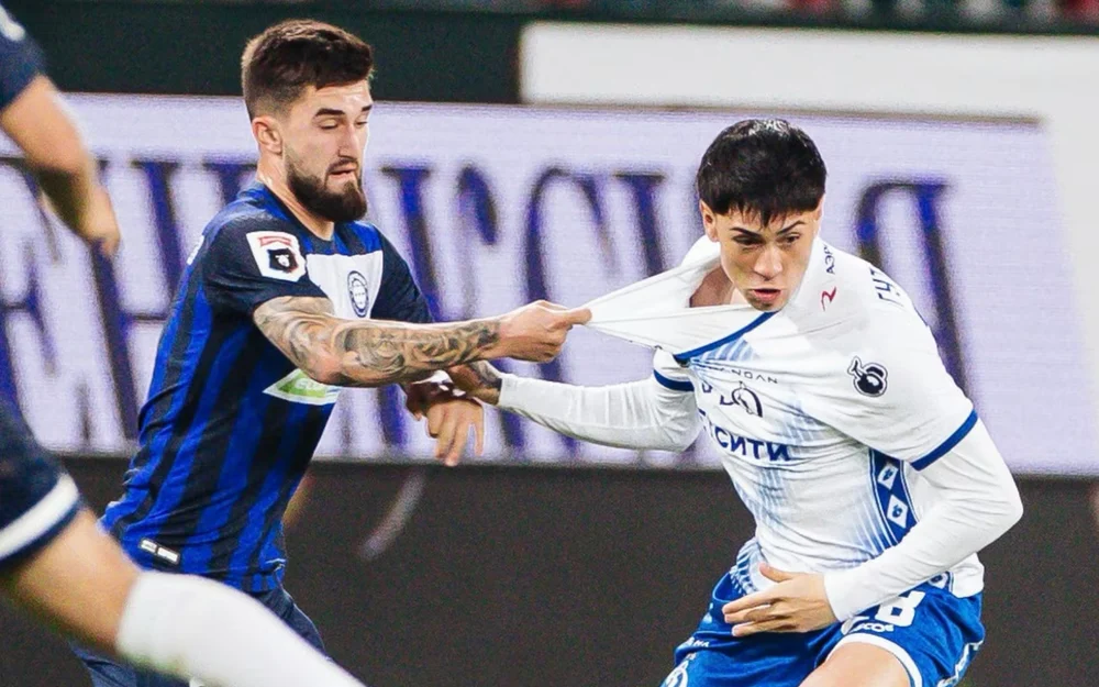 Gutiérrez marcó dos goles con la Roja y suma minutos en el Dinamo Moscú