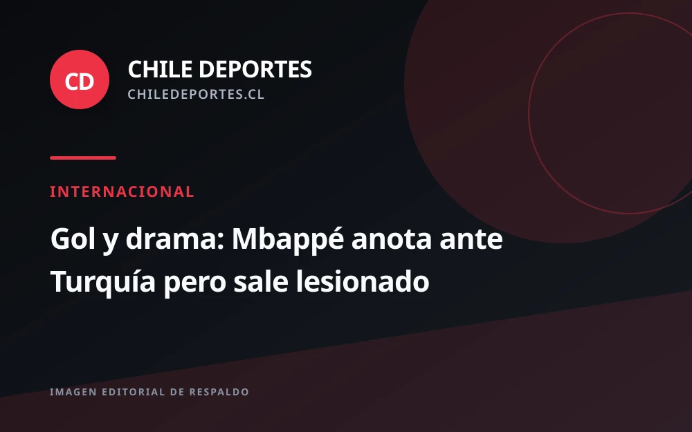 Mbappé marca ante Turquía y deja la cancha con molestias en la rodilla izquierda
