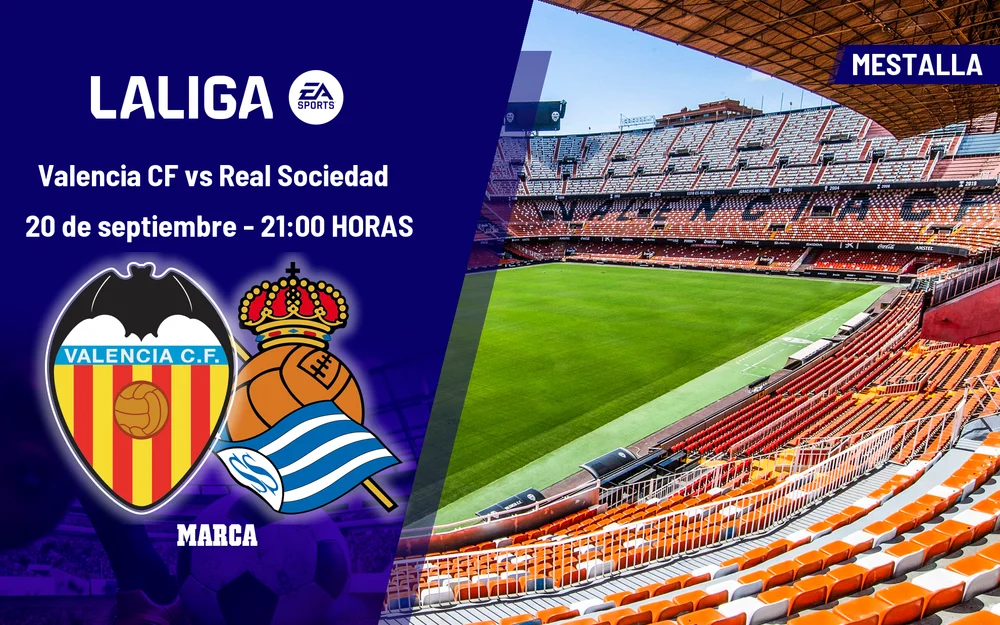 Valencia y Real Sociedad cierran la jornada 7 de LaLiga en Mestalla