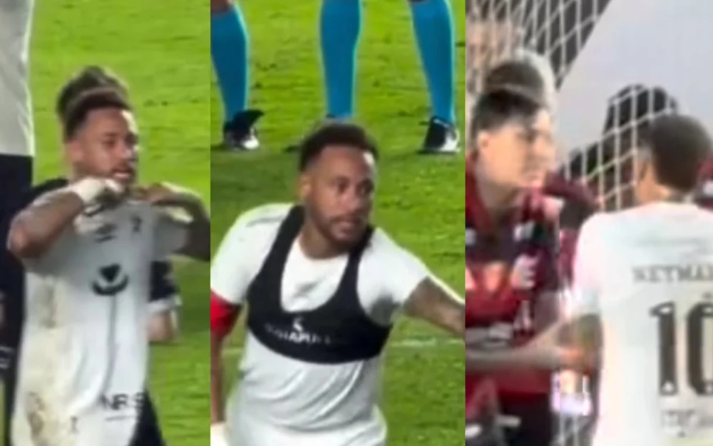 Neymar le regaló su camiseta a Erick Pulgar tras el cruce en Santos vs Flamengo